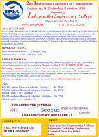 2nd International Conference on Contemporary Engineering and Technology Evolution ICCETE 2020 International Conference Poster